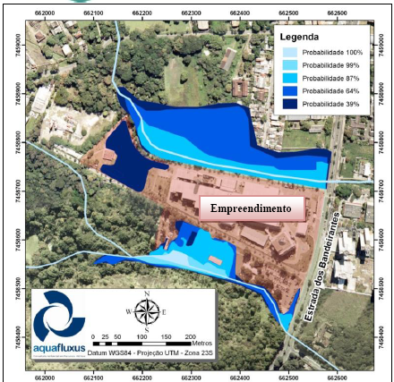 mapa de cheia